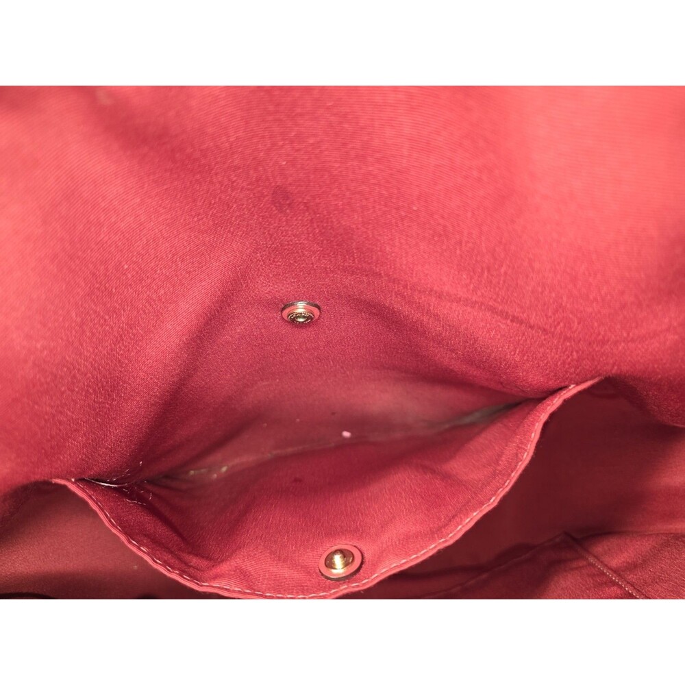 Coach F39527 Elle Hobo Shoulder Brown Signature Coated Canvas Red Leather - Picture 12 of 15